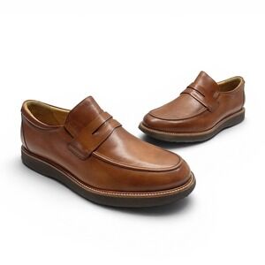 Samuel Hubbard Ivy Legend Penny Loafers Shoes Mens Size 11 W Wide Brown Leather